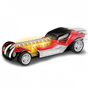 Механическая машинка Hot Wheels со светом и звуком, красная, 16 см (Toy State, HW90712)